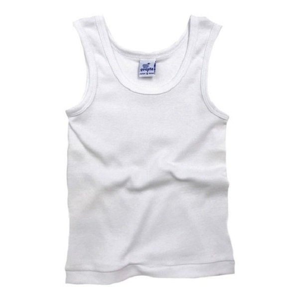 Franelilla Camiseta Clásica Blanca Ovejita Unisex Tallas De 2 A La L