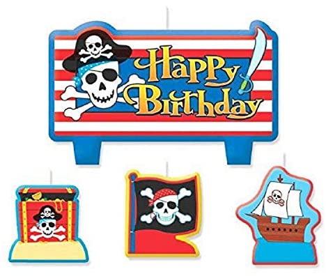 Set Velas Happy Birthday Piratas