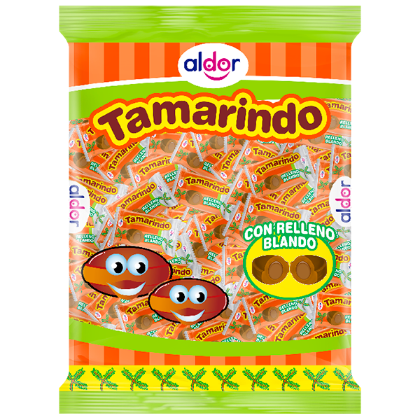 Caramelos Duros con Relleno Blando Tamarindo 100 unidades