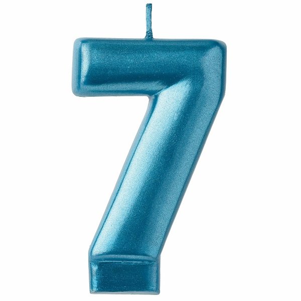 Vela Número 7 Azul